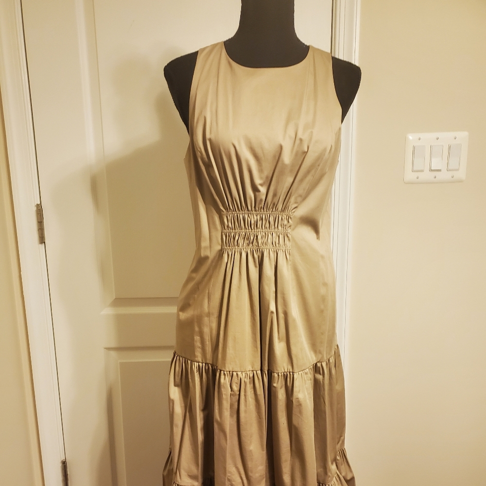 Kristen dress, size 8, khaki dress, brand new with tags